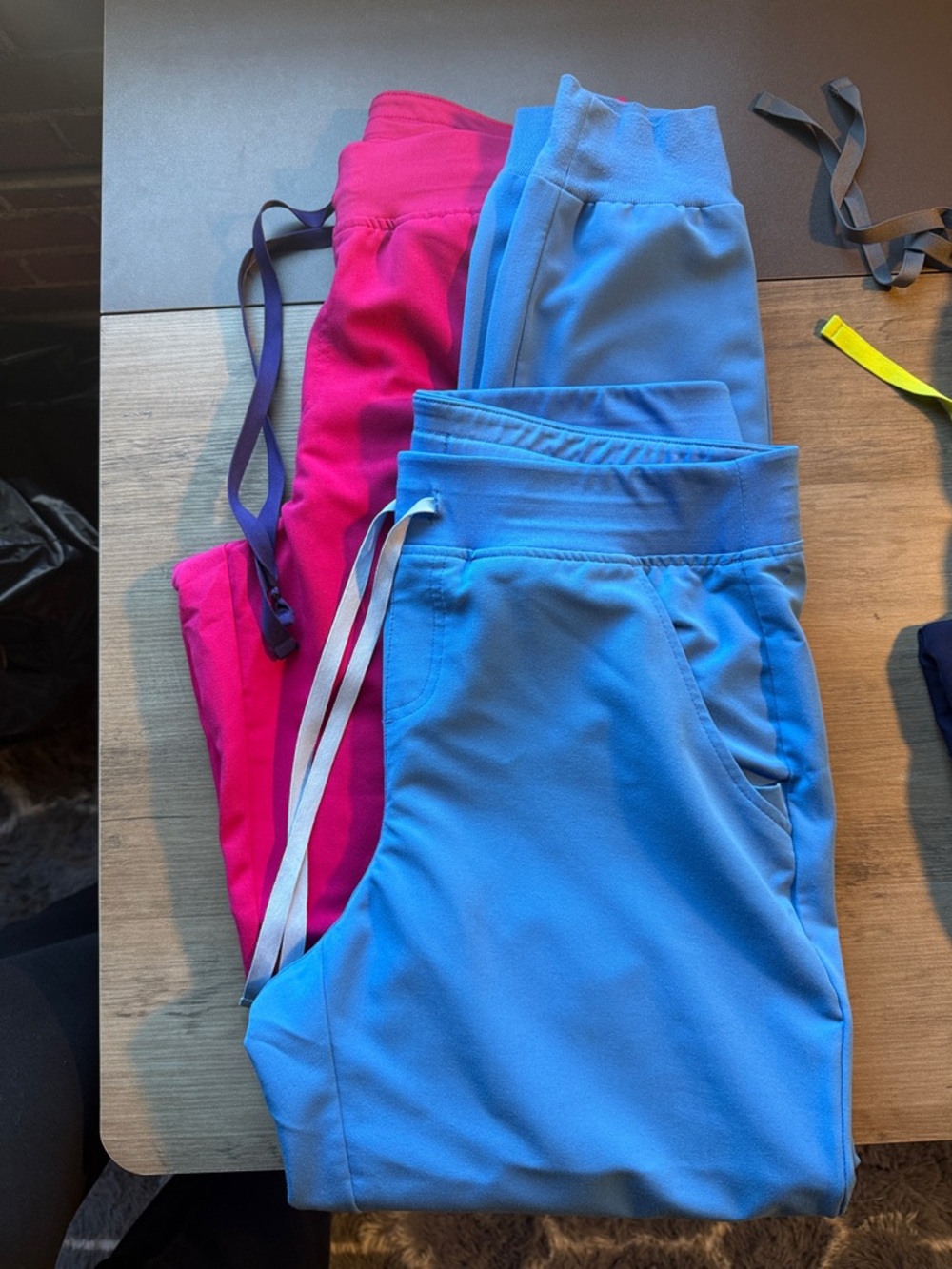 Figs Women's Joggers - Bright Blue & Hot Pink medium tall Zamora.